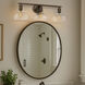 Carver 3 Light 28 inch Rubbed Bronze Bath Vanity Wall Light